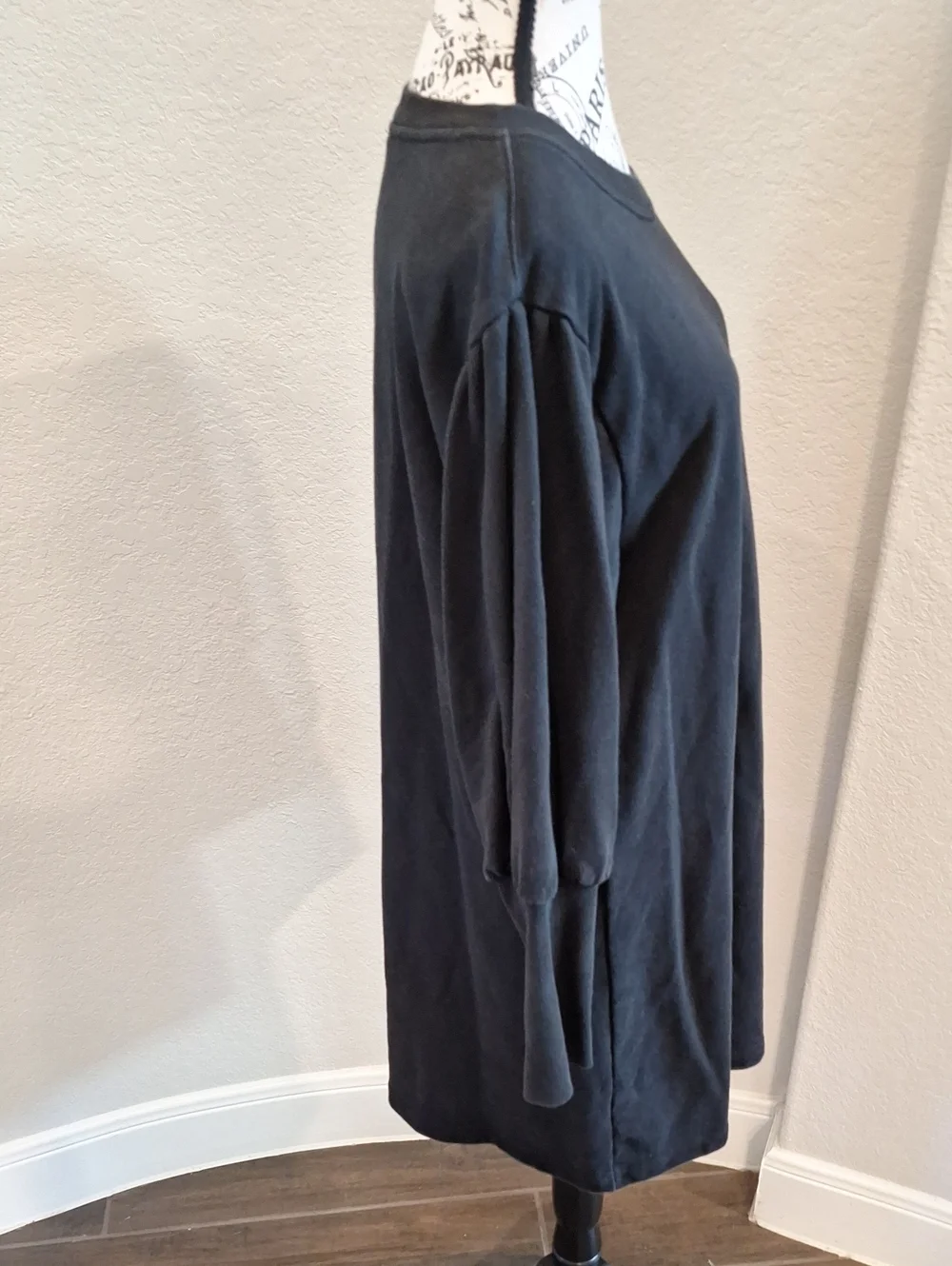 J. Crew Long Sleeve Black Cotton Sweatshirt Dress Size Medium